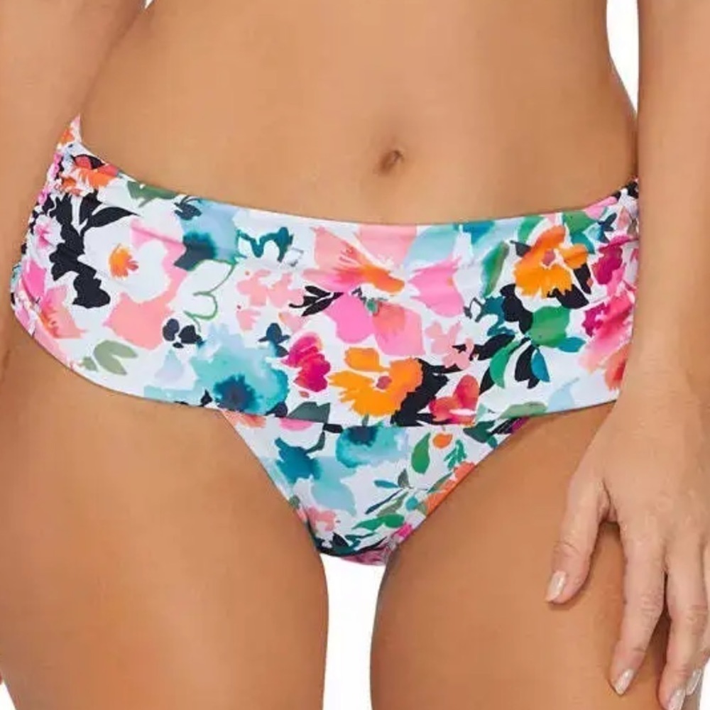 Island Escape Honey Bloom Printed Bikini Bottoms